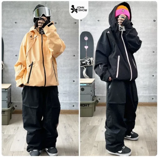 John Snow New Professional Women And Men's Ski Suit Outdoor Waterproof Breathable Snowboard Clothes Winter Snow Jacket And Pants