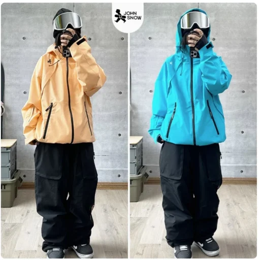 John Snow New Professional Women And Men's Ski Suit Outdoor Waterproof Breathable Snowboard Clothes Winter Snow Jacket And Pants - Image 4