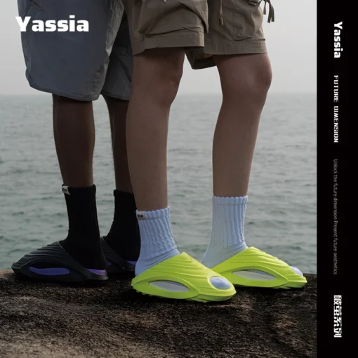 Yassia Women's Slippers EVA Soft Thick Soled Summer Fashion Slippers Men's Slides Beach Sandals - Image 4