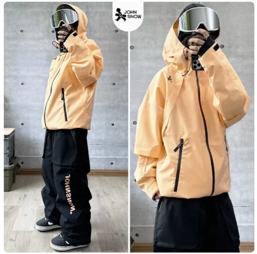 John Snow New Professional Women And Men's Ski Suit Outdoor Waterproof Breathable Snowboard Clothes Winter Snow Jacket And Pants - Image 5