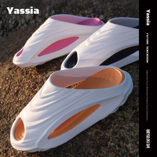 Yassia Women's Slippers EVA Soft Thick Soled Summer Fashion Slippers Men's Slides Beach Sandals - Image 5