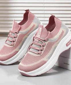summer platform casual women's shoes increase shoes mesh surface breathable comfortable sports shoes