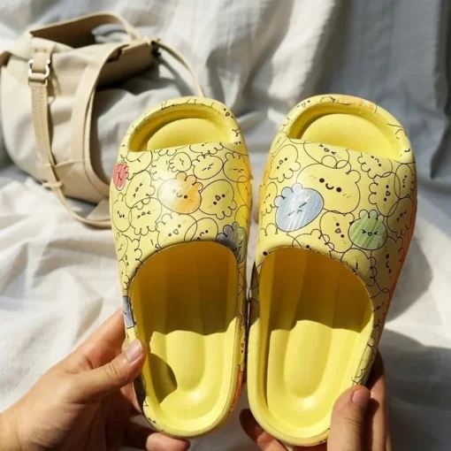 Yassia Women Soft Sole Cloud Slippers Indoor Outdoor Beach Sandals Thick Platform Summer Non Slip Flip Flops - Image 2