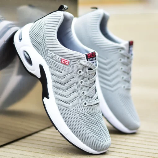 2025 new spring trend sports men's shoes Lace-up thick sole casual breathable fashion shoes Large size Wear skid resistance