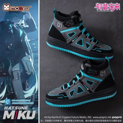 Hot Hatsune Miku Shoes for Men Vocaloid Cosplay Male Sneakers Women Tennis Sports Athletic Anime Figure Shoes Casual Shoes Gift - Image 2