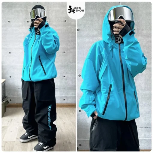 John Snow New Professional Women And Men's Ski Suit Outdoor Waterproof Breathable Snowboard Clothes Winter Snow Jacket And Pants - Image 6