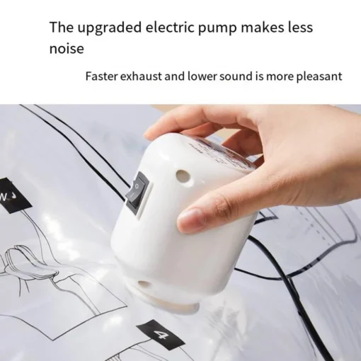 Hanging Compressible Storage Bag Reusable Clothes Compression Storage Bag Dustproof for Clothes Down Overcoat
